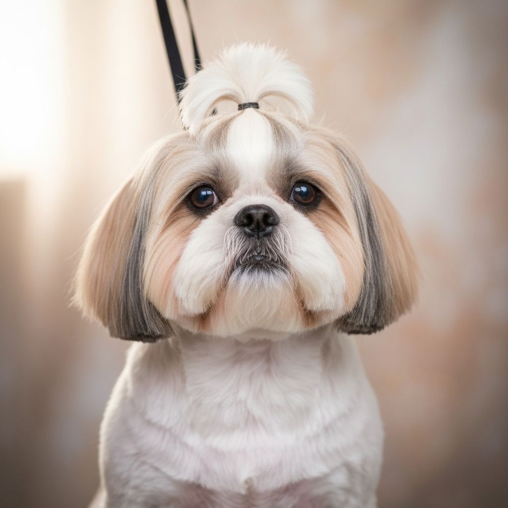 Well-groomed Shih Tzu with fresh haircut