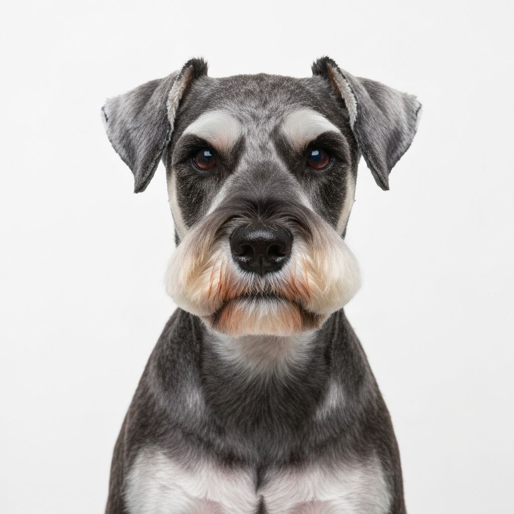 Beautifully groomed Schnauzer with classic cut